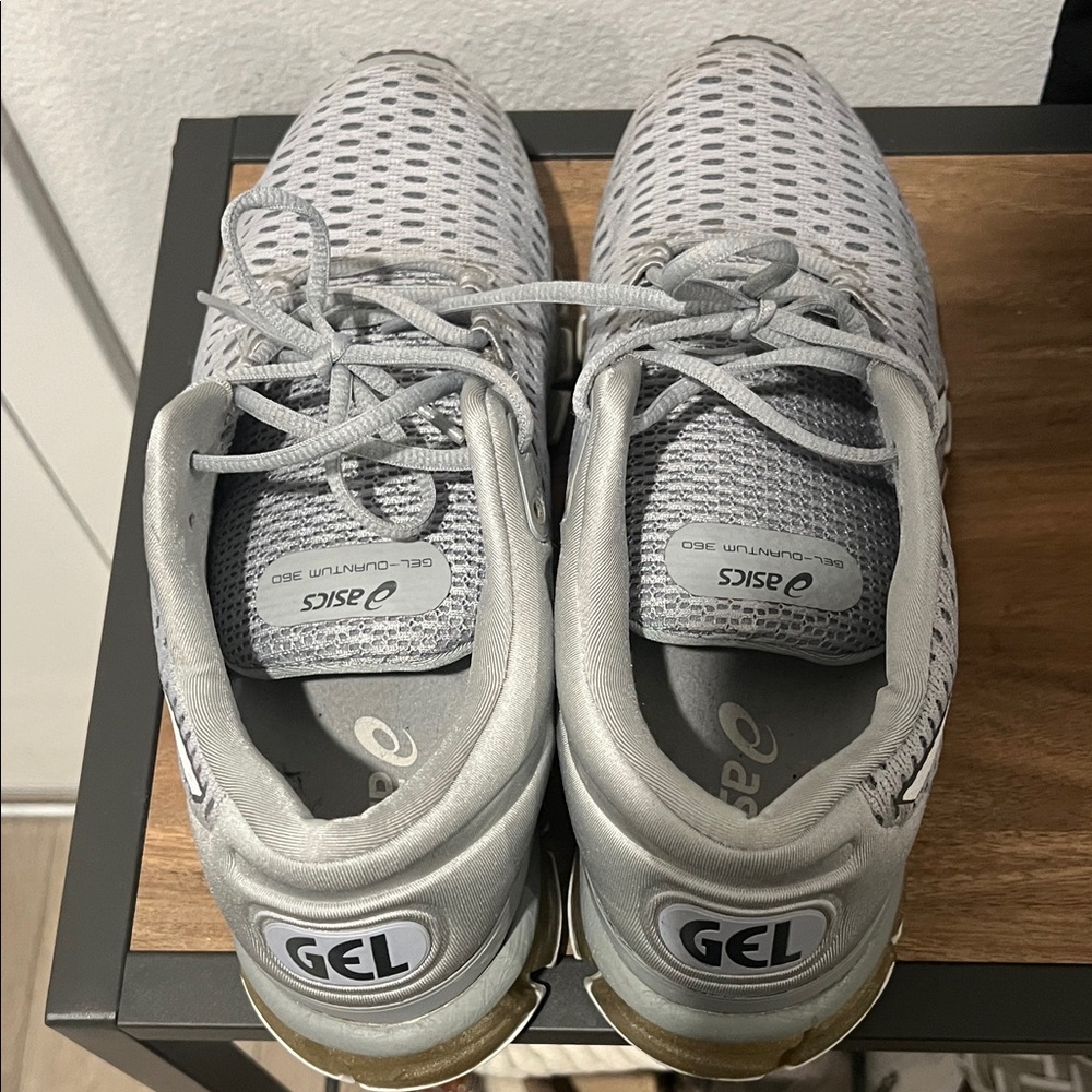 ASICS Gel-Quantum 180 Silver and White Sneakers